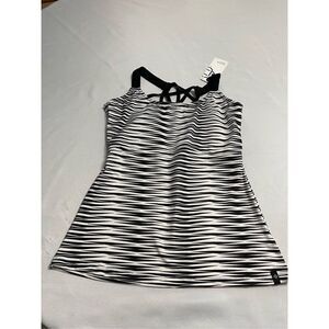 NWT Satva Movement Kala Cami Black White Arrow Print Tank Top Size Large New